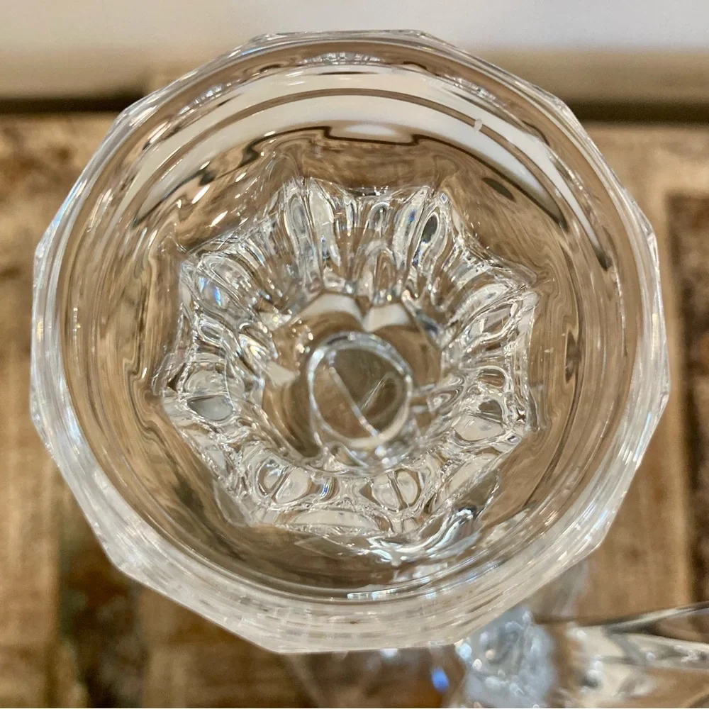 Crystal Candle Holder Candelabra 3-Light Candlestick Holder 10 3/4” Tall Clear